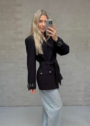 Future twill suiting blazer Sort A1020025 Ganni 